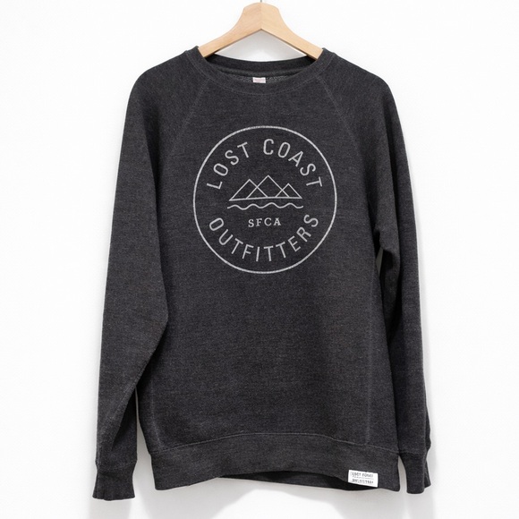 lost coast outfitters Other - Lost Coast Outfitters Crewneck Sweatshirt Gray Graphic Logo Pullover Size M
